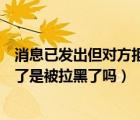 消息已发出但对方拒收是拉黑了吗（消息发出但被对方拒收了是被拉黑了吗）