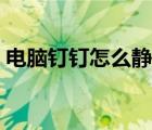电脑钉钉怎么静音消息（电脑钉钉怎么静音）