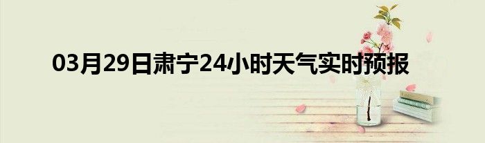 03月29日肃宁24小时天气实时预报