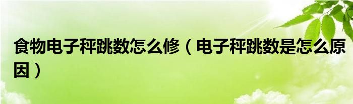 食物电子秤跳数怎么修（电子秤跳数是怎么原因）