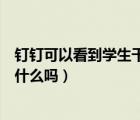 钉钉可以看到学生干什么吗（钉钉可以看到学生在手机上干什么吗）