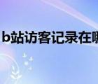 b站访客记录在哪里（b站主页有访客记录吗）