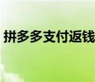 拼多多支付返钱（拼多多下单全返是真的吗）