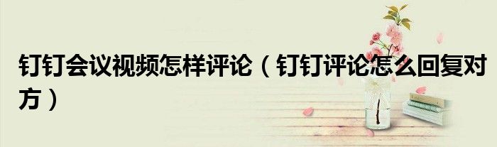 钉钉会议视频怎样评论（钉钉评论怎么回复对方）