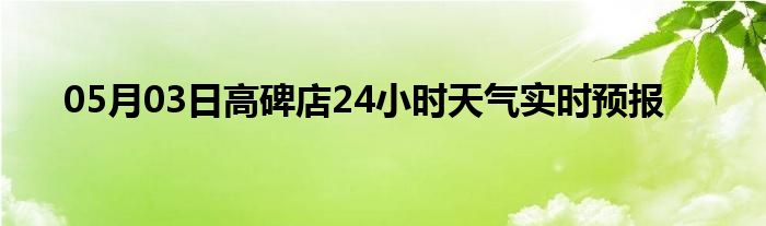 05月03日高碑店24小时天气实时预报