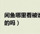 闲鱼哪里看被谁举报了（闲鱼能查出来谁举报的吗）