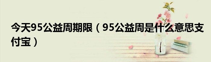 今天95公益周期限（95公益周是什么意思支付宝）