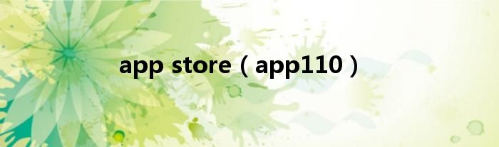 app store（app110）