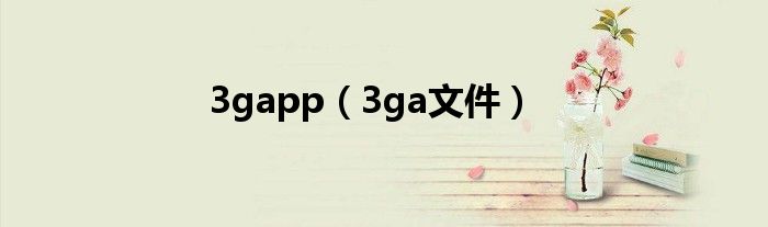 3gapp（3ga文件）