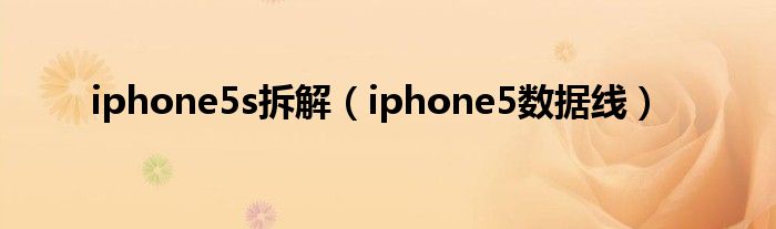 iphone5s拆解（iphone5数据线）