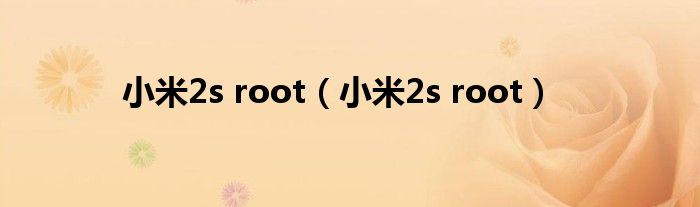 小米2s root（小米2s root）