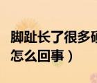 脚趾长了很多硬疙瘩（脚趾长了个硬硬的疙瘩怎么回事）