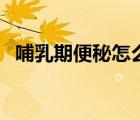 哺乳期便秘怎么解决（哺乳期便秘怎么办）