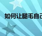 如何让腿毛自己掉（如何让腿毛自动脱落）