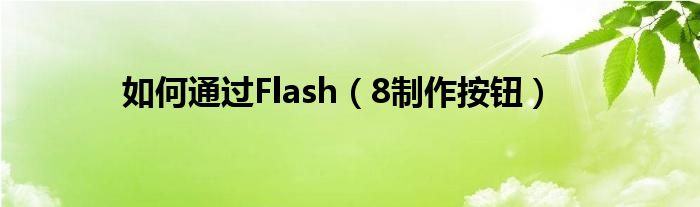 如何通过Flash（8制作按钮）