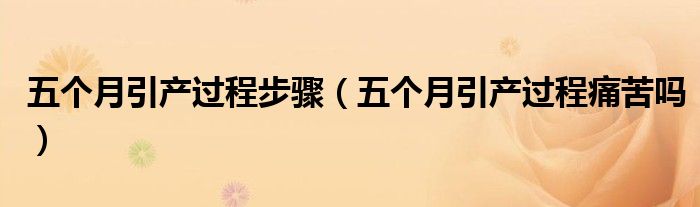 五个月引产过程步骤（五个月引产过程痛苦吗）