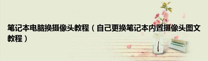 笔记本电脑换摄像头教程（自己更换笔记本内置摄像头图文教程）