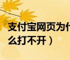 支付宝网页为什么登录不上（支付宝网页为什么打不开）