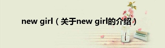 new girl（关于new girl的介绍）