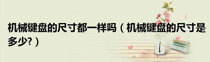 机械键盘的尺寸都一样吗（机械键盘的尺寸是多少?）