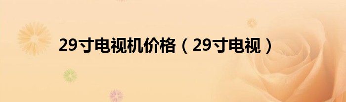 29寸电视机价格（29寸电视）