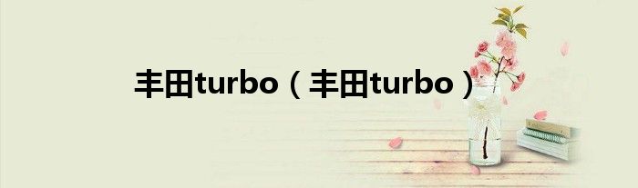 丰田turbo（丰田turbo）