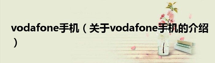 vodafone手机（关于vodafone手机的介绍）