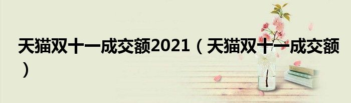 天猫双十一成交额2021（天猫双十一成交额）