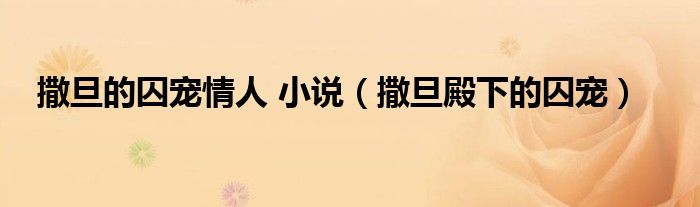 撒旦的囚宠情人 小说（撒旦殿下的囚宠）