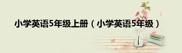 小学英语5年级上册（小学英语5年级）