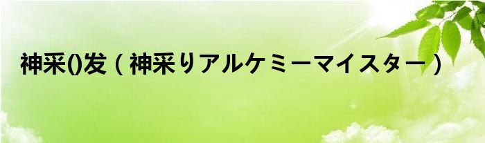 神采()发（神采りアルケミーマイスター）