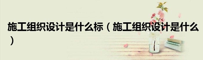 施工组织设计是什么标（施工组织设计是什么）