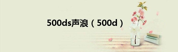 500ds声浪（500d）
