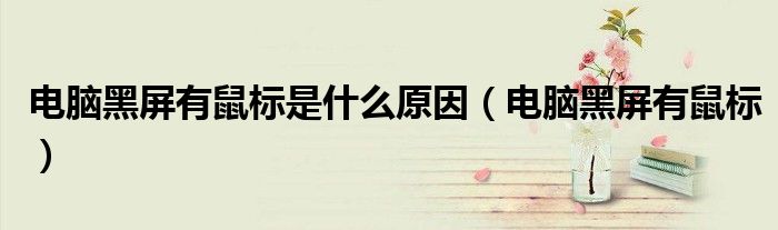 电脑黑屏有鼠标是什么原因（电脑黑屏有鼠标）