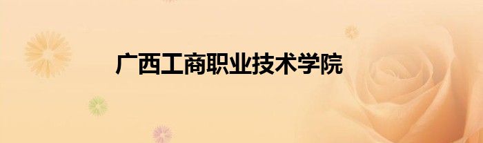 广西工商职业技术学院