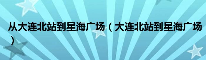 从大连北站到星海广场（大连北站到星海广场）