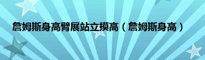 詹姆斯身高臂展站立摸高（詹姆斯身高）
