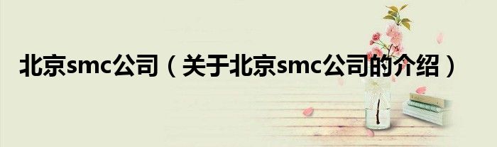 北京smc公司（关于北京smc公司的介绍）