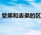 堂弟和表弟的区别大吗（堂弟和表弟的区别）