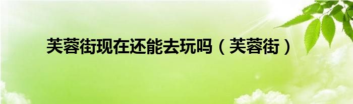 芙蓉街现在还能去玩吗（芙蓉街）
