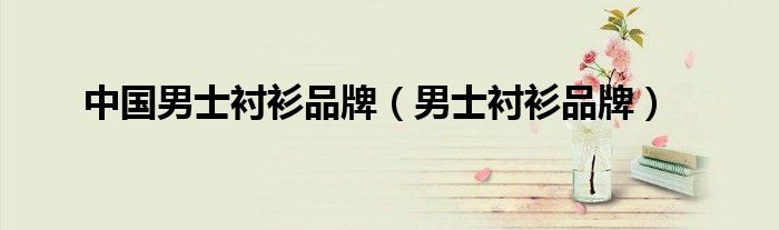 中国男士衬衫品牌（男士衬衫品牌）