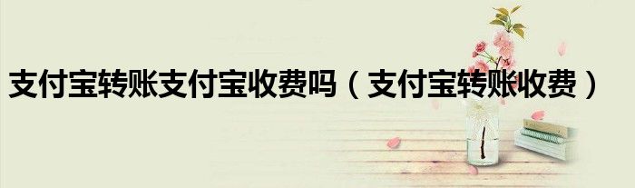 支付宝转账支付宝收费吗（支付宝转账收费）