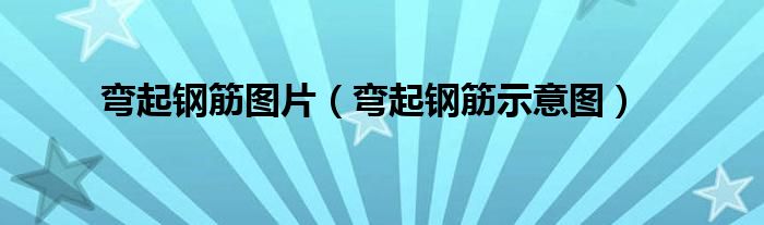 弯起钢筋图片（弯起钢筋示意图）