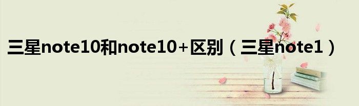 三星note10和note10+区别（三星note1）