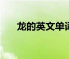 龙的英文单词怎么写（龙的英文单词）