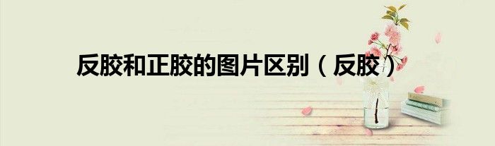 反胶和正胶的图片区别（反胶）