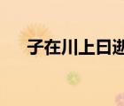 子在川上曰逝者如斯夫不舍昼夜的成语