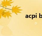acpi bios error进不去pe