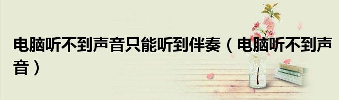 电脑听不到声音只能听到伴奏（电脑听不到声音）