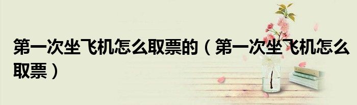 第一次坐飞机怎么取票的（第一次坐飞机怎么取票）